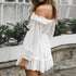 Summer Dress Streetwear Off Shoulder Long Sleeves - menochic